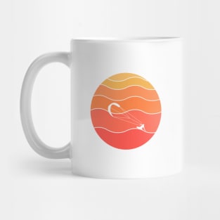 Kite surfer sunset waves Mug